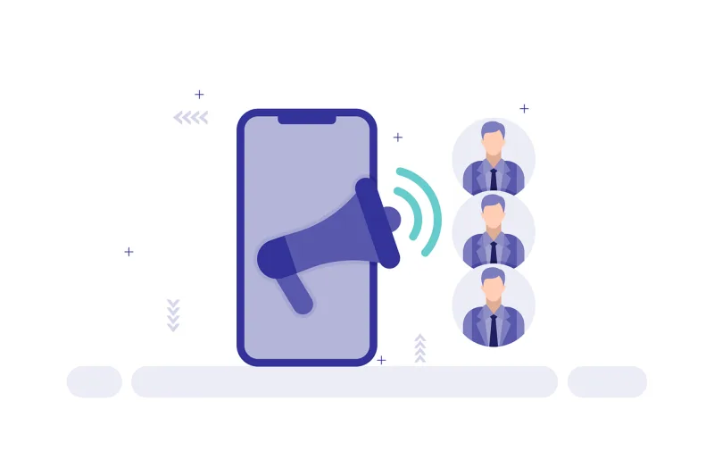 Marketing Announcement Megaphone Stickdatei – Herzen & Liebe