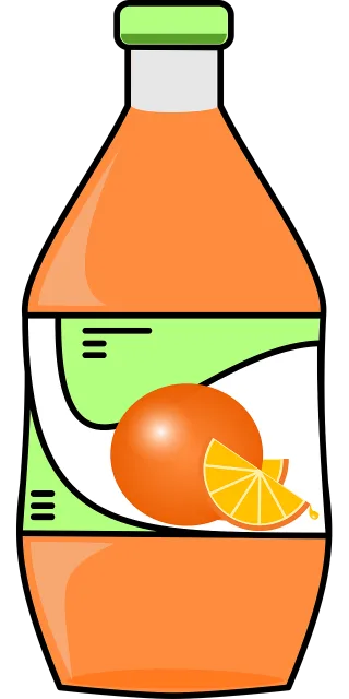 Bottle Juice Orange Stickdatei