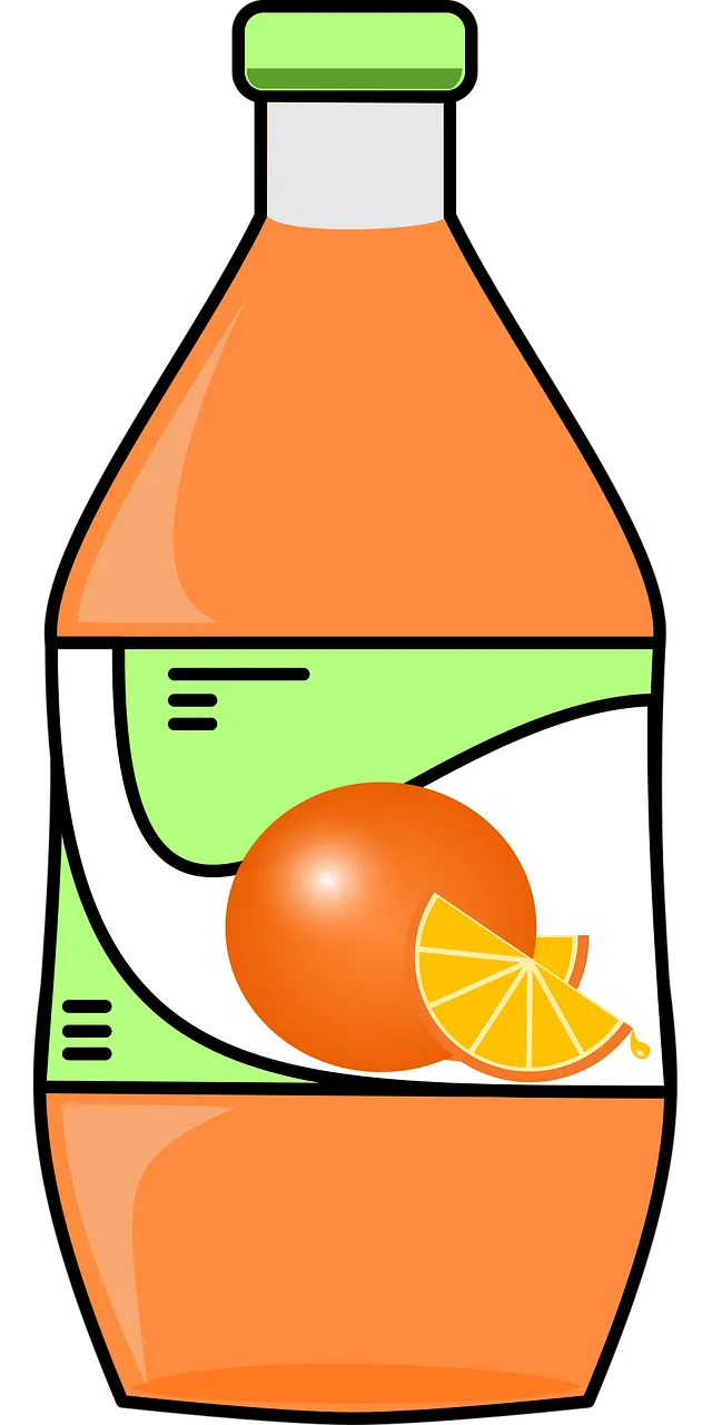 Bottle Juice Orange Stickdatei – Essen & Trinken