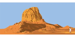 Sahara Hoggar Southern algeria Stickdatei
