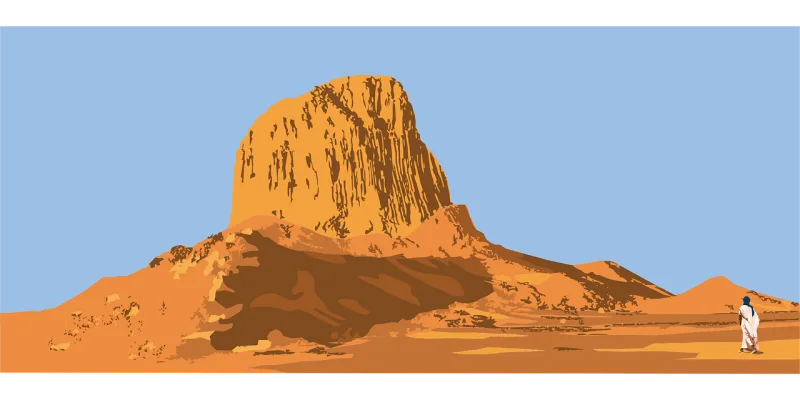 Sahara Hoggar Southern algeria Stickdatei – Natur