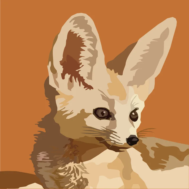 Fennec Desert Wildlife Stickdatei – Tiere
