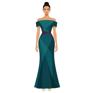 Woman Fashion model Evening gown Stickdatei