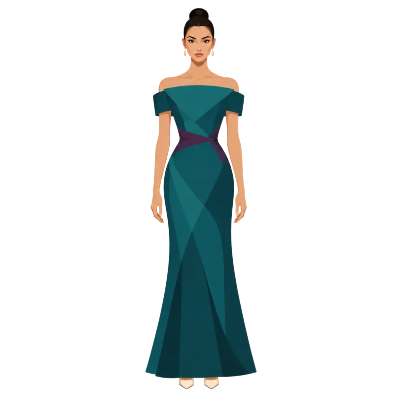 Woman Fashion model Evening gown Stickdatei – Kinder