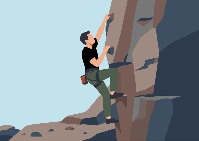 Climbing Climber Cartoon Stickdatei – Natur