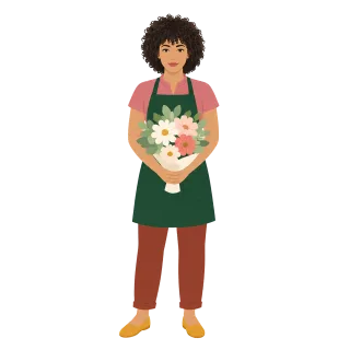 Florist Flower bouquet Floral decoration Stickdatei
