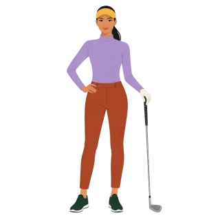 Golf Golfer Woman Stickdatei