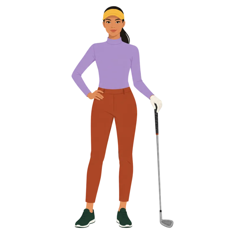 Golf Golfer Woman Stickdatei – Sport