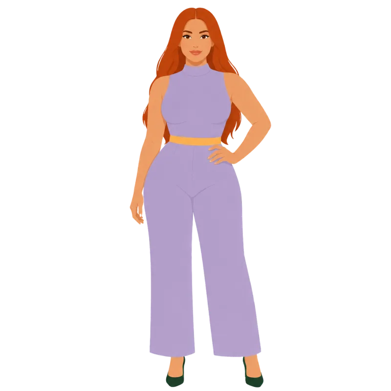 Woman Fashion Red hair Stickdatei – Blumen