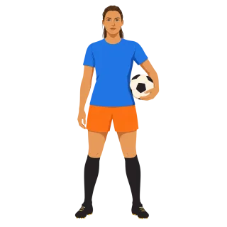 Female soccer player Ball Sports uniform Stickdatei
