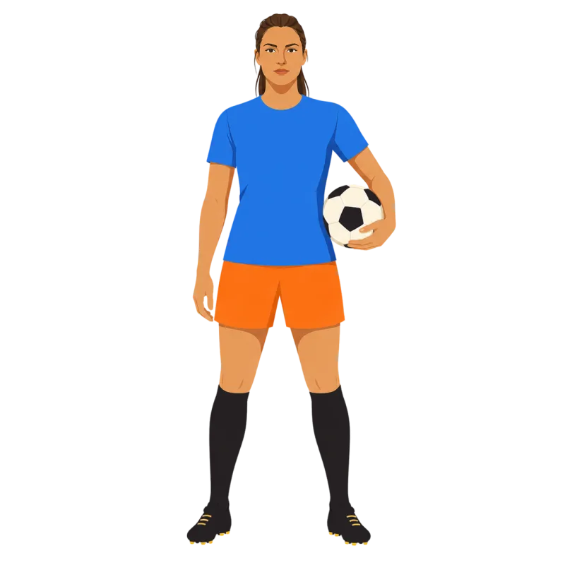 Female soccer player Ball Sports uniform Stickdatei – Sport