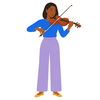 Female violinist Playing violin Musician Stickdatei – Musik