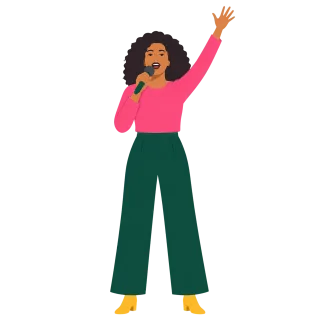 Female singer Microphone Concert Stickdatei – Musik