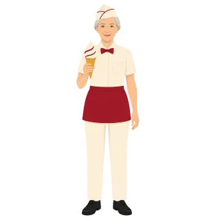 Ice cream vendor Soft serve Ice cream cone Stickdatei