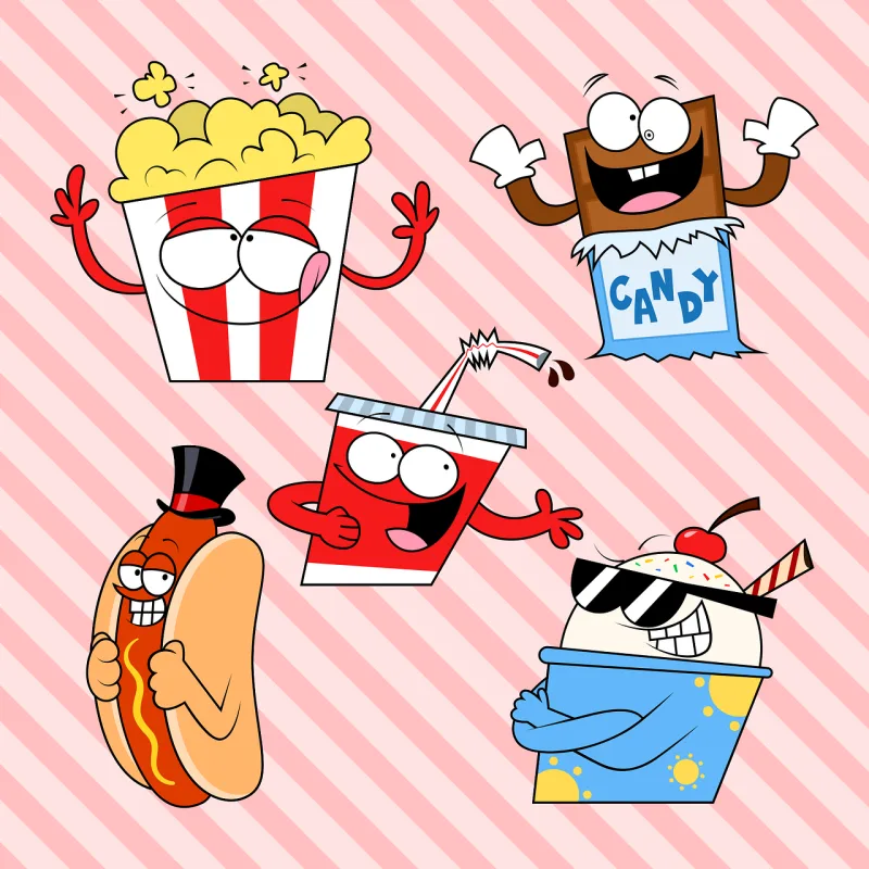 Popcorn Candy Chocolate bar Stickdatei – Essen & Trinken