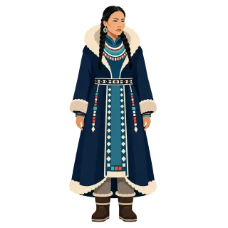 Inuit Traditional clothing Arctic culture Stickdatei