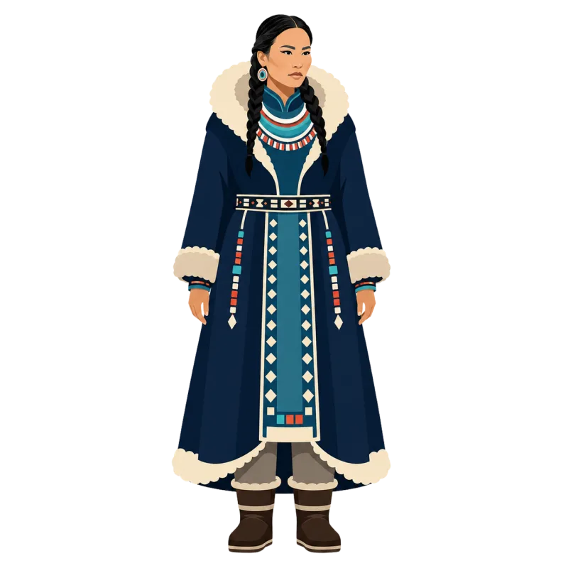Inuit Traditional clothing Arctic culture Stickdatei – Weihnachten
