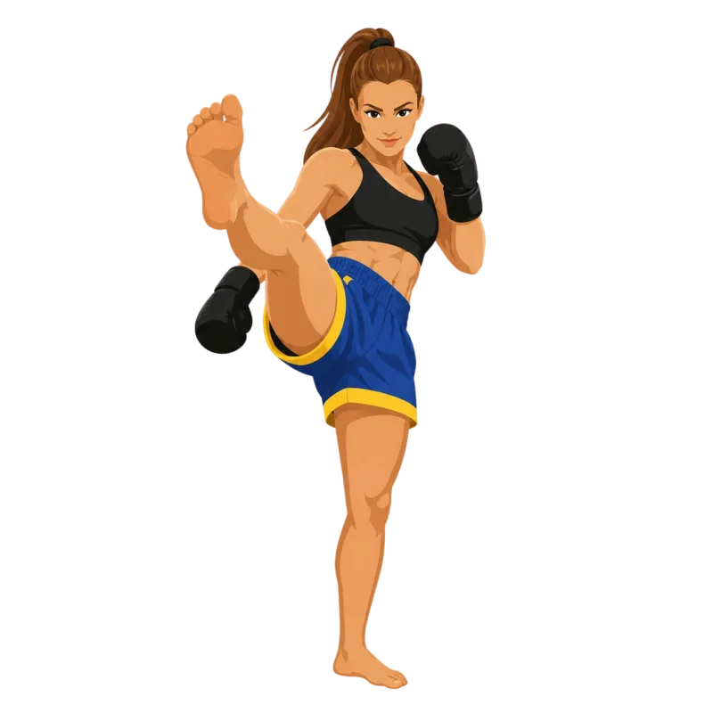 Female kickboxer Woman fighter Training Stickdatei – Sport