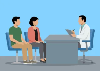 Doctor Patient Consultation Stickdatei