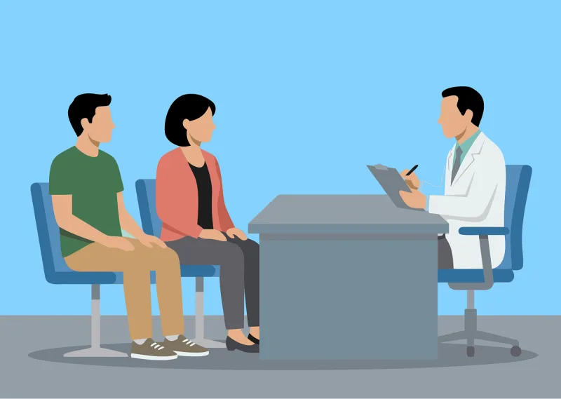 Doctor Patient Consultation Stickdatei – Herzen & Liebe
