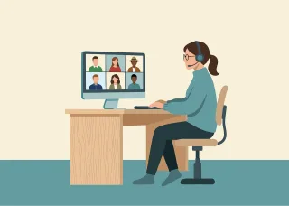 Meeting Videoconference Online Stickdatei – Musik