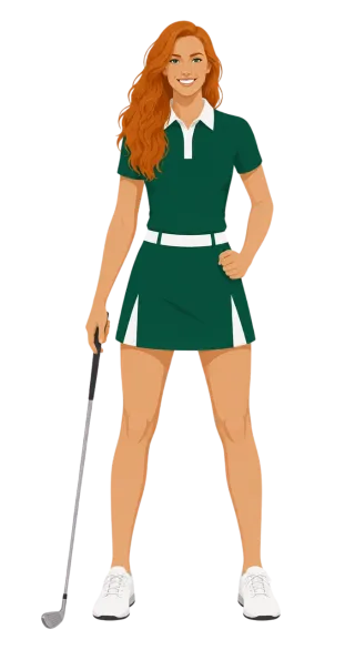 Golf Female golfer Golf club Stickdatei