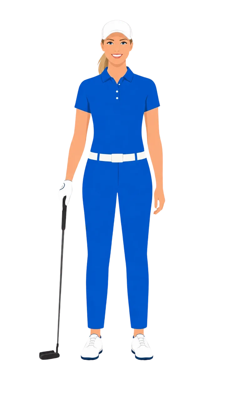 Female golfer Golf club Sportswear Stickdatei – Sport