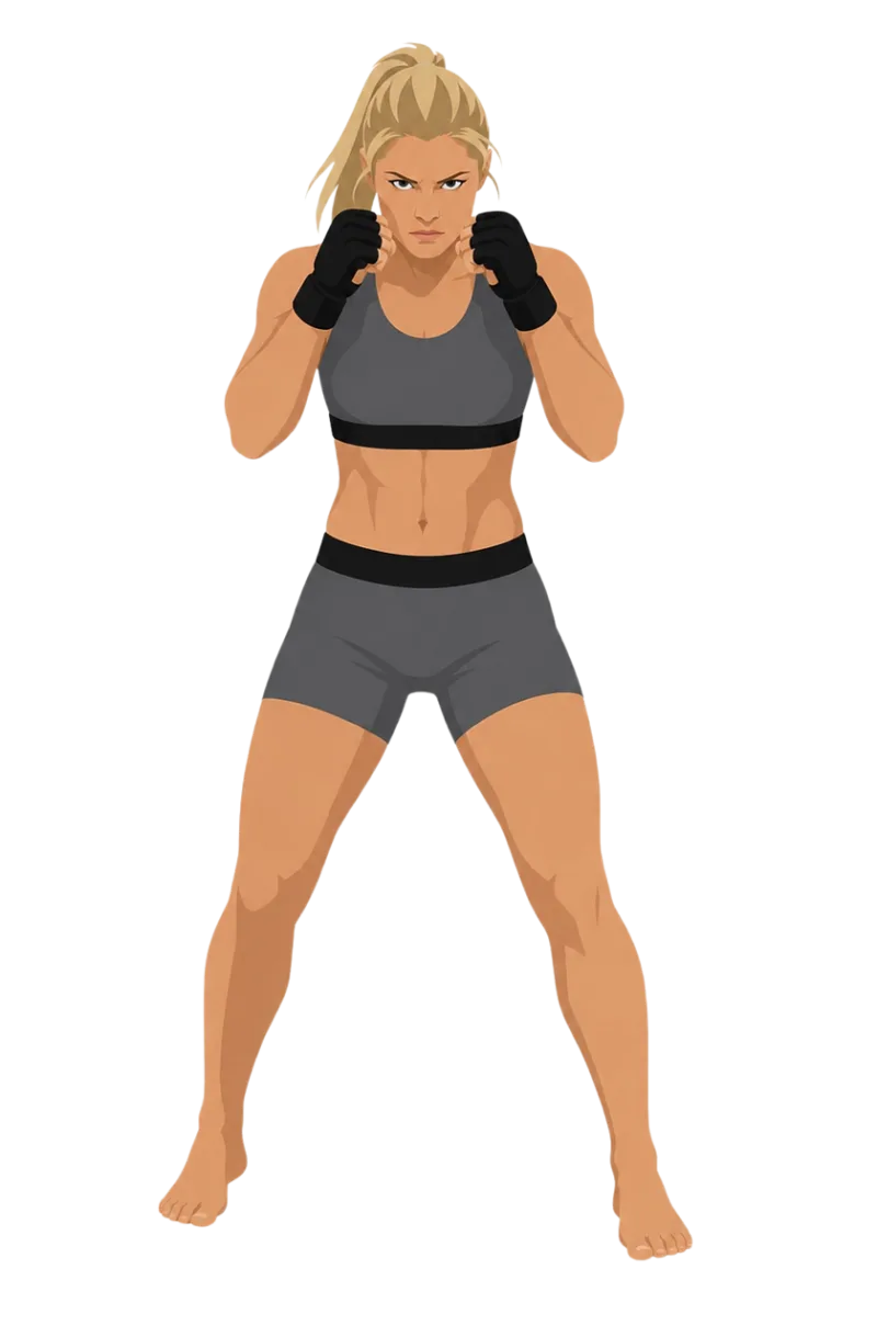 Female fighter Martial arts Fighting stance Stickdatei – Sport