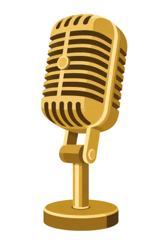 Vintage Microphone Golden Stickdatei – Musik