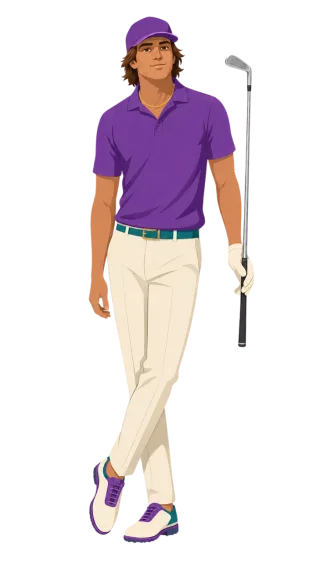 Man Golfer Golf Stickdatei