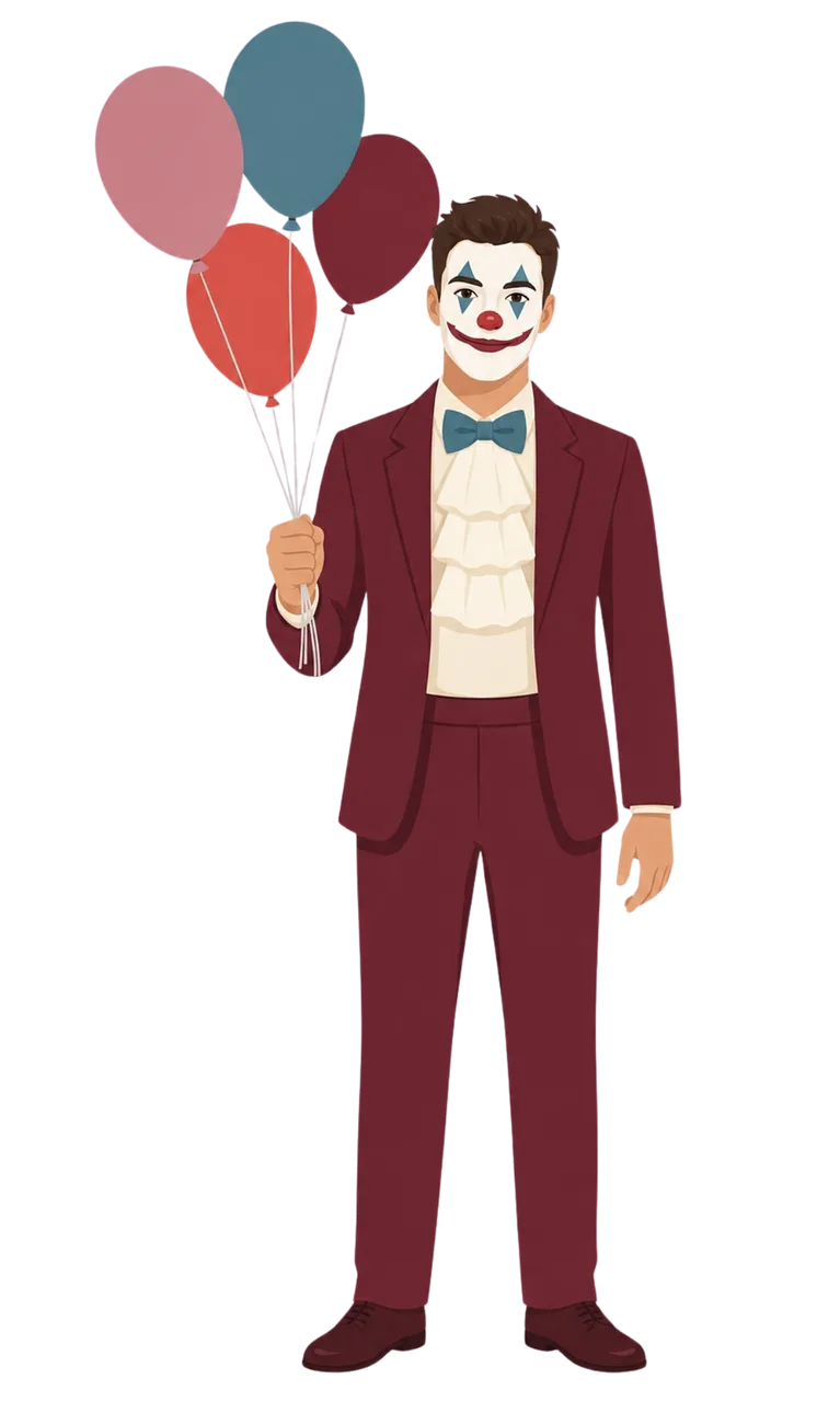 Clown Colorful balloons Theatrical makeup Stickdatei – Kinder