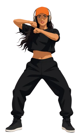 Woman Hip hop Dancer Stickdatei – Musik