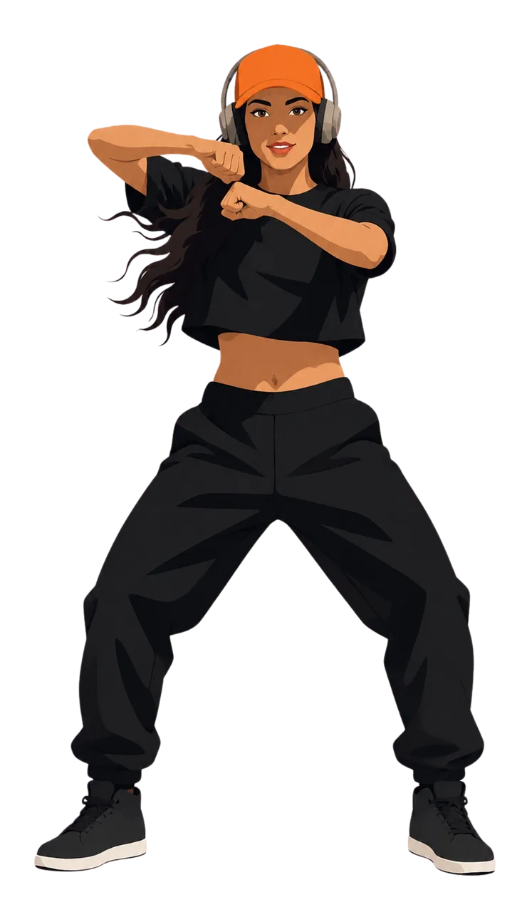 Woman Hip hop Dancer Stickdatei – Musik