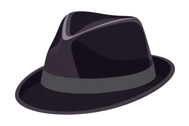 Hat Fedora hat Black hat Stickdatei – Musik