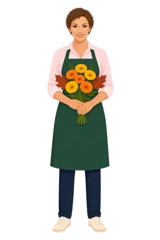 Floristry Flower bouquet Orange flowers Stickdatei