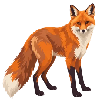 Red fox Fox Wildlife Stickdatei