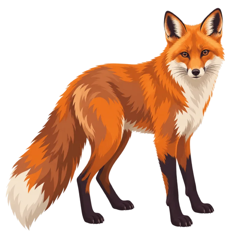 Red fox Fox Wildlife Stickdatei – Tiere