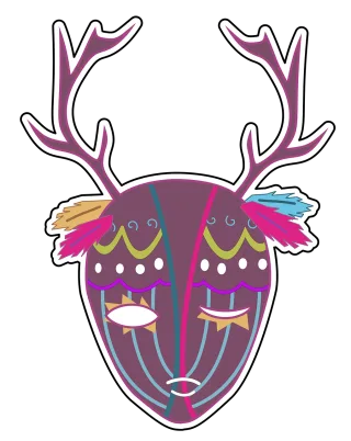Mask Fantasy Feather Stickdatei