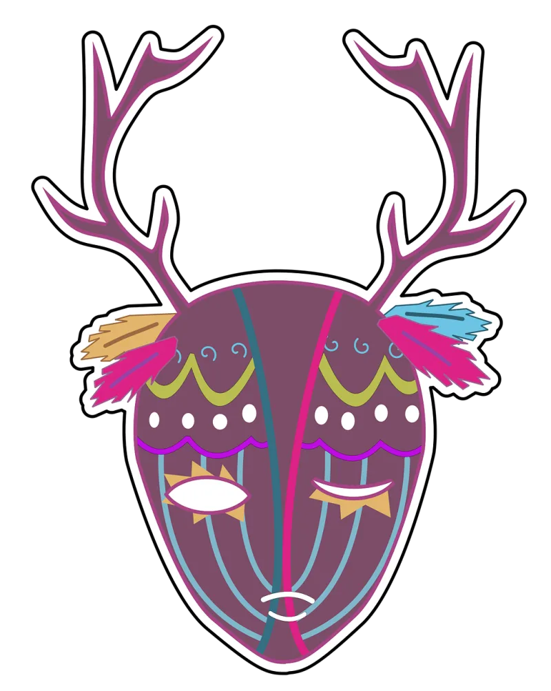 Mask Fantasy Feather Stickdatei – Tiere