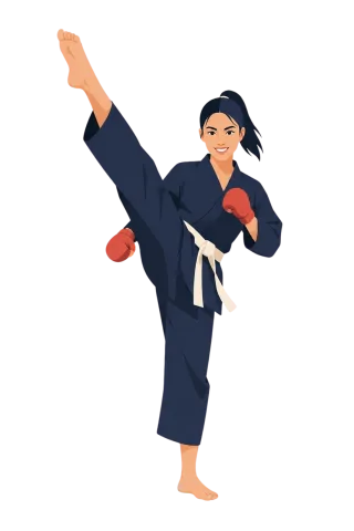 Female Martial arts High kick Stickdatei