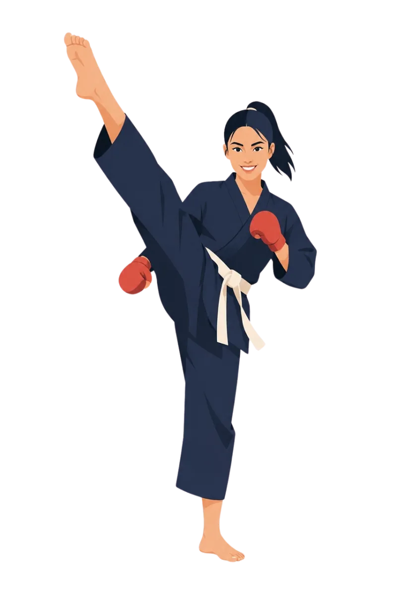 Female Martial arts High kick Stickdatei – Sport