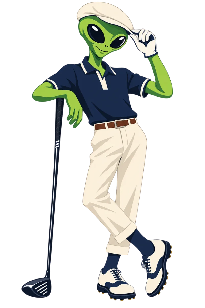 Alien Golf Funny alien Stickdatei – Sport
