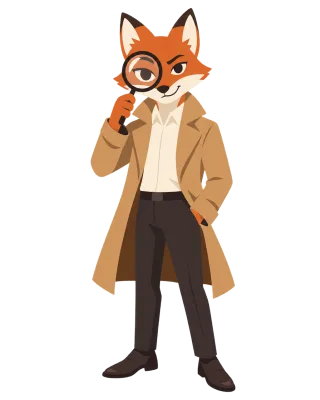 Detective Fox Anthropomorphic animal Stickdatei