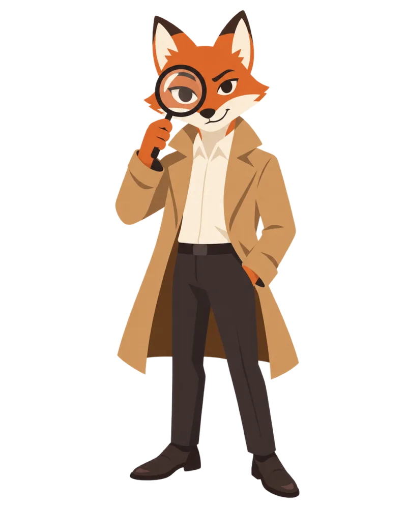 Detective Fox Anthropomorphic animal Stickdatei – Tiere