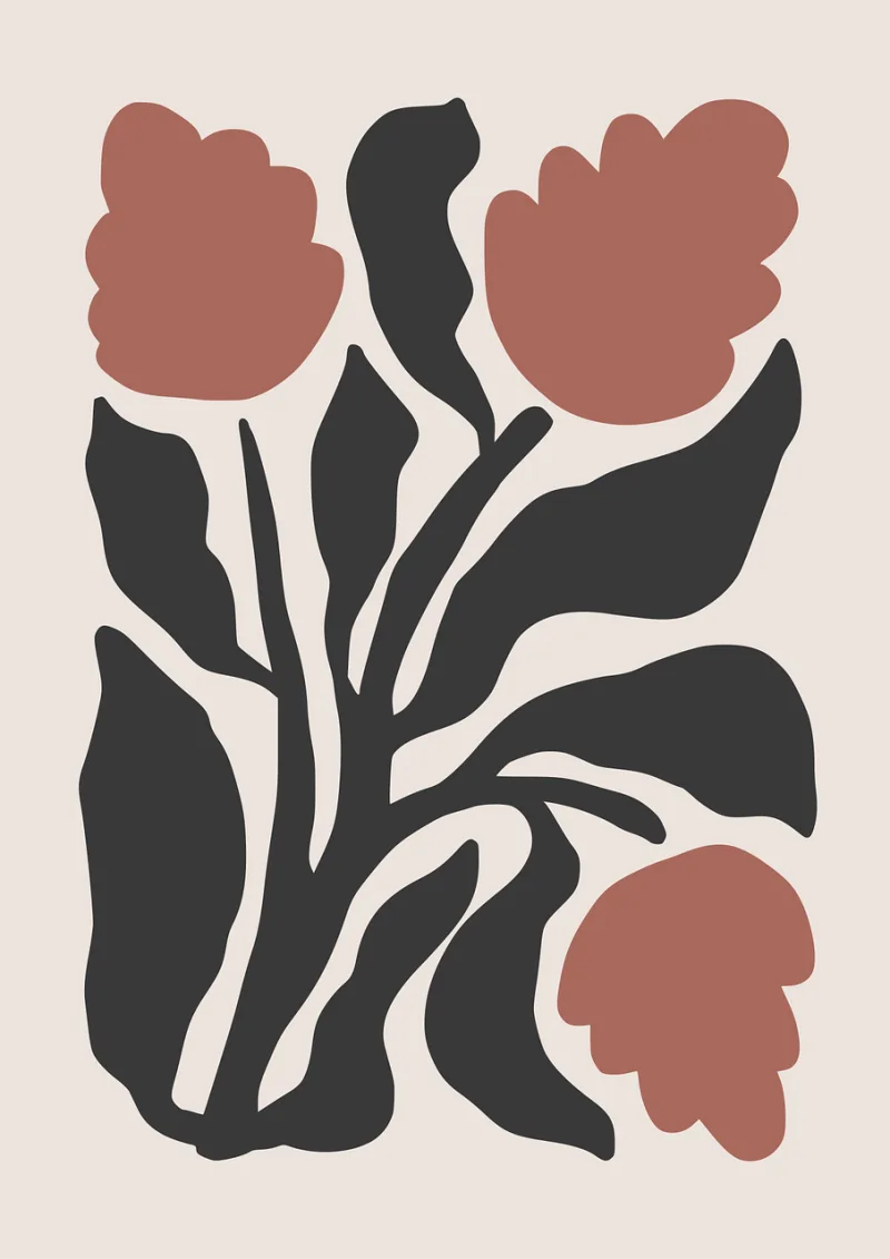 Flower Art Abstract Stickdatei – Natur