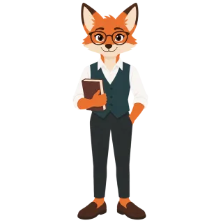 Fox Professor Teacher Stickdatei