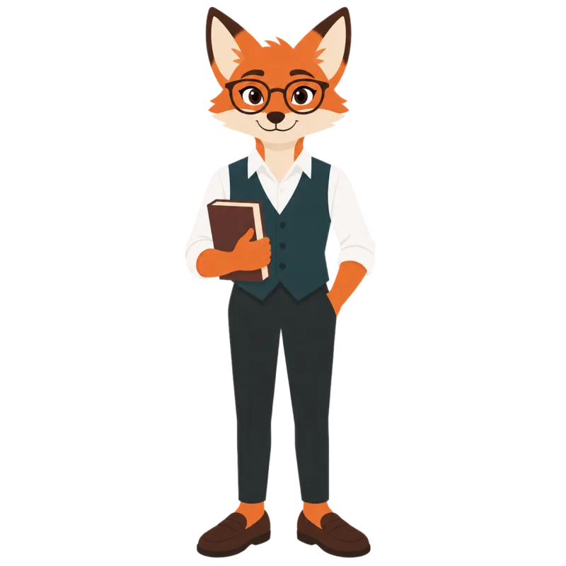 Fox Professor Teacher Stickdatei – Tiere