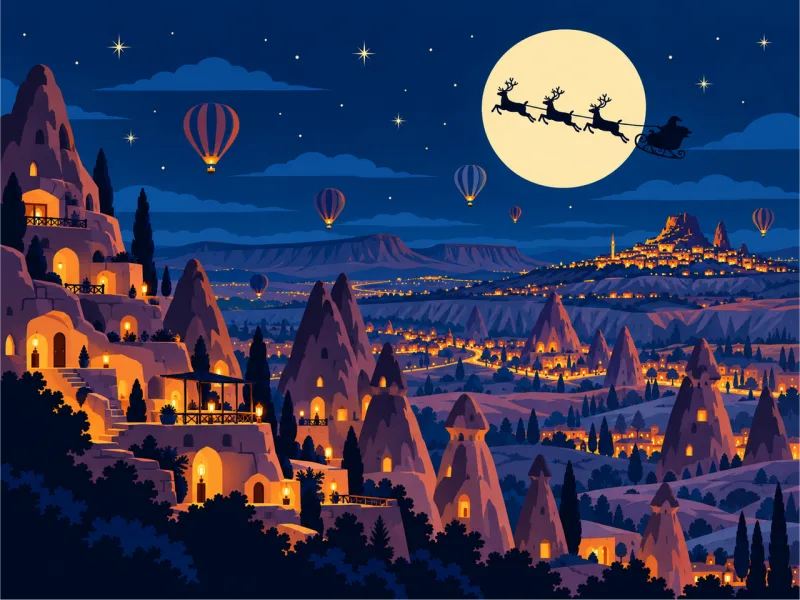 Cappadocia Turkey Hot air balloons Stickdatei – Weihnachten