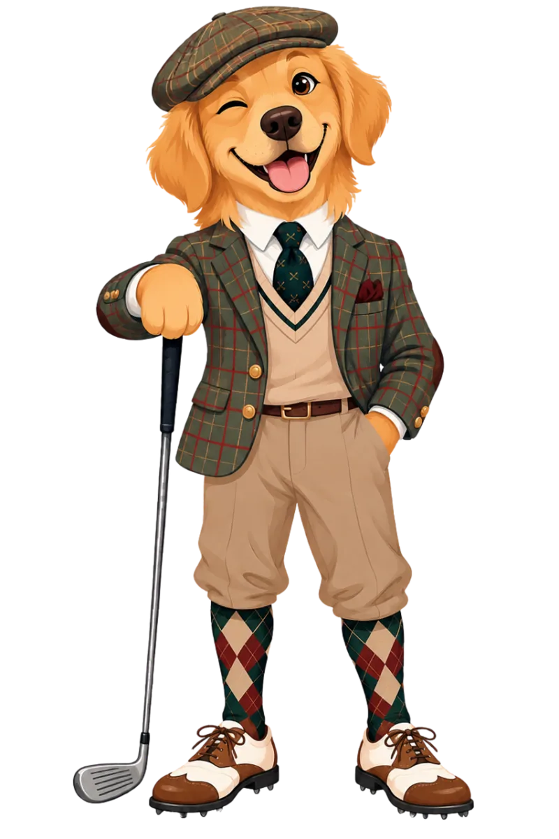 Golden retriever Golf Sport fashion element Stickdatei – Sport