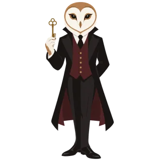 Owl Gothic Fantasy Stickdatei